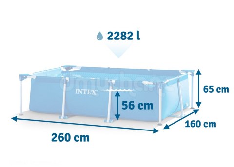 Basen ogrodowy stelażowy 260 x 160 x 65 cm zestaw 2w1 INTEX 28271 INTEX Basen ogrodowy stelażowy 260 x 160 x 65 cm zestaw 2w1 INTEX 28271 INTEX