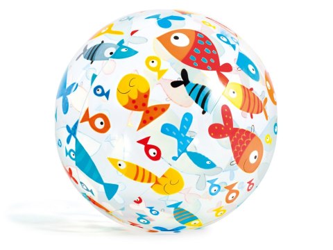 Dmuchana piłka plażowa z nadrukiem 51 cm INTEX 59040 kółka INTEX Dmuchana piłka plażowa z nadrukiem 51 cm INTEX 59040 kółka INTEX
