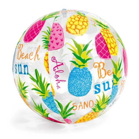 Dmuchana piłka plażowa z nadrukiem 51 cm INTEX 59040 kółka INTEX Dmuchana piłka plażowa z nadrukiem 51 cm INTEX 59040 kółka INTEX