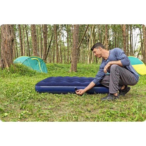 Materac dmuchany 203x152x22 cm z pompką tłokową Bestway 67003 Bestway Materac dmuchany 203x152x22 cm z pompką tłokową Bestway 67003 Bestway