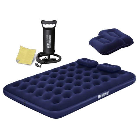 Materac dmuchany 203x152x22 cm z pompką tłokową Bestway 67374 Bestway Materac dmuchany 203x152x22 cm z pompką tłokową Bestway 67374 Bestway