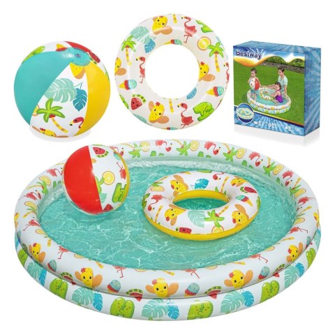 3w1 Basenik dla dzieci 122 x 20 cm + KÓŁKO + PIŁKA Bestway 51124 Bestway 3w1 Basenik dla dzieci 122 x 20 cm + KÓŁKO + PIŁKA Bestway 51124 Bestway