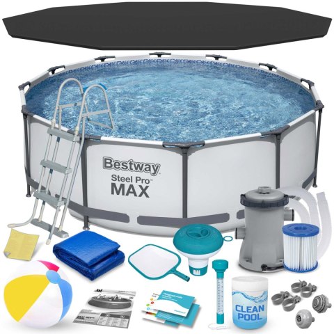Basen ogrodowy stelażowy 366 x 100 cm zestaw 17w1 Bestway 56418 Bestway Basen ogrodowy stelażowy 366 x 100 cm zestaw 17w1 Bestway 56418 Bestway