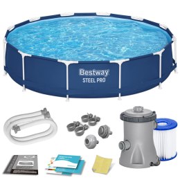Basen ogrodowy stelażowy 366 x 76 cm zestaw 7w1 Bestway 56681 Bestway