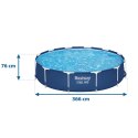Basen ogrodowy stelażowy 366 x 76 cm zestaw 7w1 Bestway 56681 Bestway