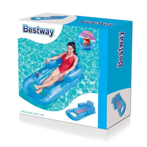 Dmuchany materac, fotel, leżak 161 x 84 cm Bestway 43028 srebrny Bestway Dmuchany materac, fotel, leżak 161 x 84 cm Bestway 43028 srebrny Bestway