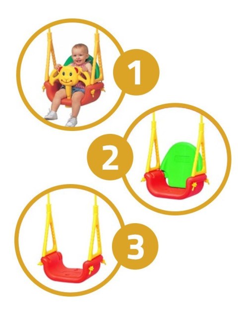 Huśtawka Kubełkowa Miś 3w1 - 424 Eduplay Huśtawka Kubełkowa Miś 3w1 - 424 Eduplay