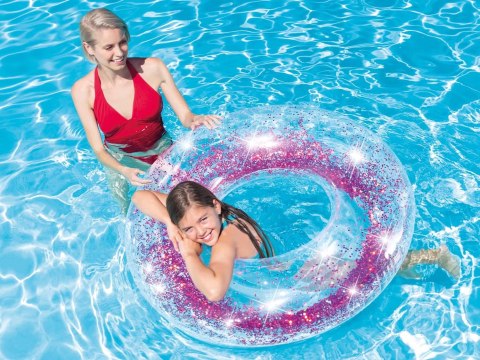 Koło do pływania brokatowe INTEX 56274 różowy INTEX Koło do pływania brokatowe INTEX 56274 różowy INTEX