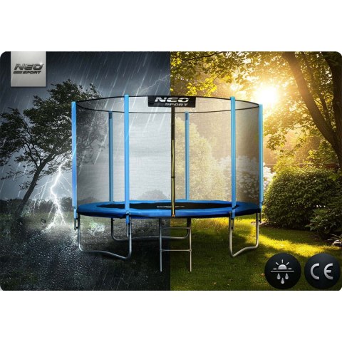 Trampolina ogrodowa 10ft/312cm z siatką zewnętrzną i drabinką Neo-Sport Trampolina ogrodowa 10ft/312cm z siatką zewnętrzną i drabinką Neo-Sport