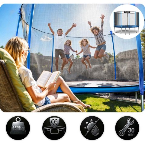 Trampolina ogrodowa 10ft/312cm z siatką zewnętrzną i drabinką Neo-Sport Trampolina ogrodowa 10ft/312cm z siatką zewnętrzną i drabinką Neo-Sport