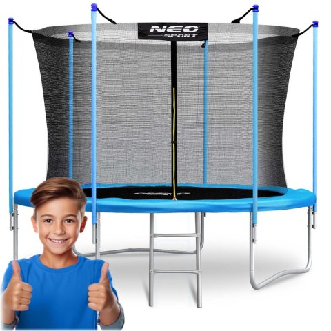 Trampolina ogrodowa 8ft/252cm siatka wewnętrzna i drabinką Neo-Sport Trampolina ogrodowa 8ft/252cm siatka wewnętrzna i drabinką Neo-Sport