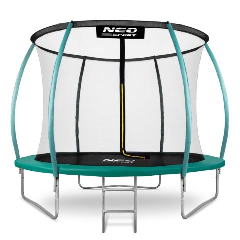 Trampolina ogrodowa 8ft/252cm z siatką, profilowanymi słupkami i drabinką Neo-Sport Neo-Sport Trampolina ogrodowa 8ft/252cm z siatką, profilowanymi słupkami i drabinką Neo-Sport Neo-Sport