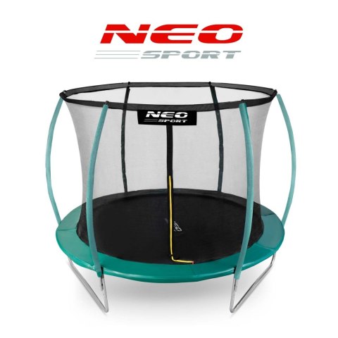 Trampolina ogrodowa 8ft/252cm z siatką, profilowanymi słupkami i drabinką Neo-Sport Neo-Sport Trampolina ogrodowa 8ft/252cm z siatką, profilowanymi słupkami i drabinką Neo-Sport Neo-Sport