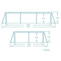Basen ogrodowy stelażowy 259 x 170 x 61 cm Bestway 56403N Bestway