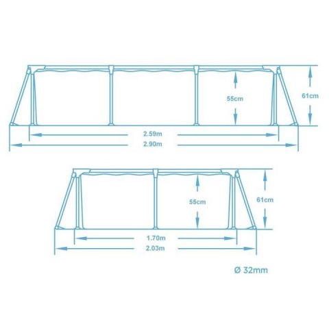 Basen ogrodowy stelażowy 259 x 170 x 61 cm Bestway 56403N Bestway Basen ogrodowy stelażowy 259 x 170 x 61 cm Bestway 56403N Bestway