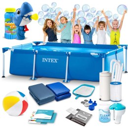 Basen ogrodowy stelażowy 300 x 200 x 75 cm 15w1 INTEX 28272 + maszynka do baniek GRATIS INTEX