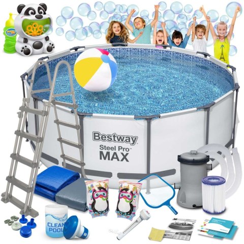 Basen ogrodowy stelażowy 366 x 122 cm 18w1 Bestway 56420 + maszynka do baniek GRATIS Bestway Basen ogrodowy stelażowy 366 x 122 cm 18w1 Bestway 56420 + maszynka do baniek GRATIS Bestway