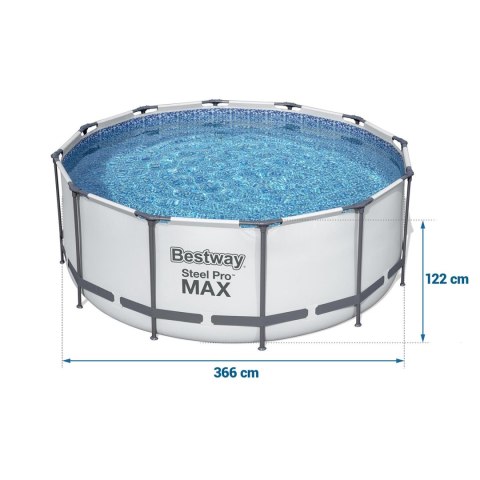 Basen ogrodowy stelażowy 366 x 122 cm 18w1 Bestway 56420 + maszynka do baniek GRATIS Bestway Basen ogrodowy stelażowy 366 x 122 cm 18w1 Bestway 56420 + maszynka do baniek GRATIS Bestway