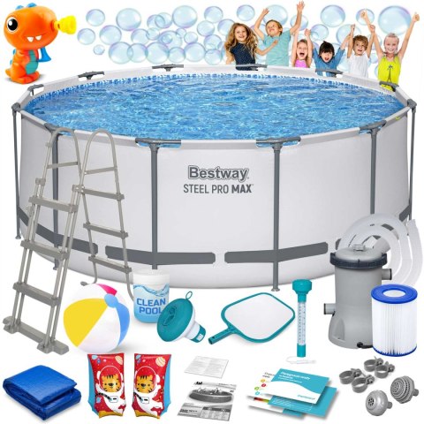 Basen ogrodowy stelażowy 366 x 122 cm 18w1 Bestway 56420 + maszynka do baniek GRATIS Bestway Basen ogrodowy stelażowy 366 x 122 cm 18w1 Bestway 56420 + maszynka do baniek GRATIS Bestway