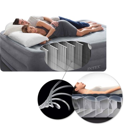 Materac dmuchany 203x152x25 cm z pompką tłokową INTEX 64759 INTEX Materac dmuchany 203x152x25 cm z pompką tłokową INTEX 64759 INTEX