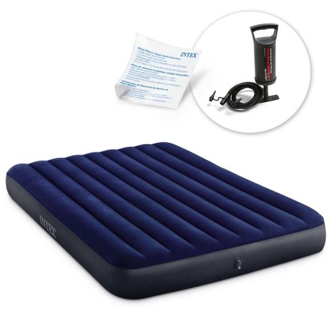 Materac dmuchany 203x152x25 cm z pompką tłokową INTEX 64759 INTEX Materac dmuchany 203x152x25 cm z pompką tłokową INTEX 64759 INTEX
