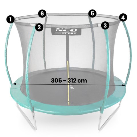 Siatka wewnętrzna do trampolin 312 cm 10ft Neo-Sport Neo-Sport Siatka wewnętrzna do trampolin 312 cm 10ft Neo-Sport Neo-Sport