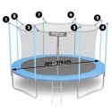 Siatka wewnętrzna do trampoliny 374cm 12ft Neo-Sport Neo-Sport