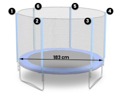 Siatka zewnętrzna do trampolin 183cm 6ft Neo-Sport Neo-Sport