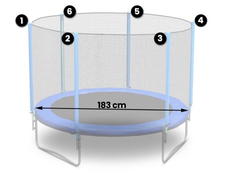 Siatka zewnętrzna do trampolin 183cm 6ft Neo-Sport Neo-Sport Siatka zewnętrzna do trampolin 183cm 6ft Neo-Sport Neo-Sport