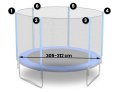Siatka zewnętrzna do trampolin 312cm 10ft Neo-Sport Neo-Sport