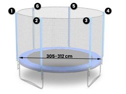 Siatka zewnętrzna do trampolin 312cm 10ft Neo-Sport Neo-Sport