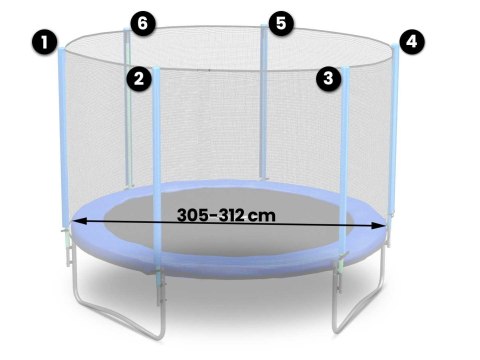 Siatka zewnętrzna do trampolin 312cm 10ft Neo-Sport Neo-Sport Siatka zewnętrzna do trampolin 312cm 10ft Neo-Sport Neo-Sport