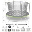 Trampolina ogrodowa 10ft/312cm z siatką wewnętrzną i drabinką Neo-Sport Neo-Sport