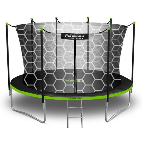 Trampolina ogrodowa 12ft/374cm z siatką wewnętrzną i drabinką Neo-Sport Neo-Sport Trampolina ogrodowa 12ft/374cm z siatką wewnętrzną i drabinką Neo-Sport Neo-Sport