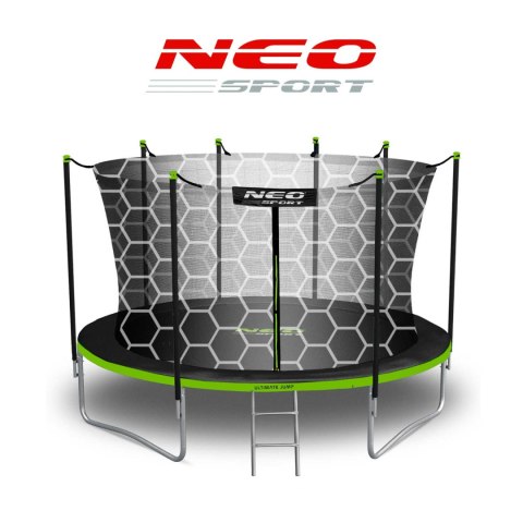 Trampolina ogrodowa 12ft/374cm z siatką wewnętrzną i drabinką Neo-Sport Neo-Sport Trampolina ogrodowa 12ft/374cm z siatką wewnętrzną i drabinką Neo-Sport Neo-Sport