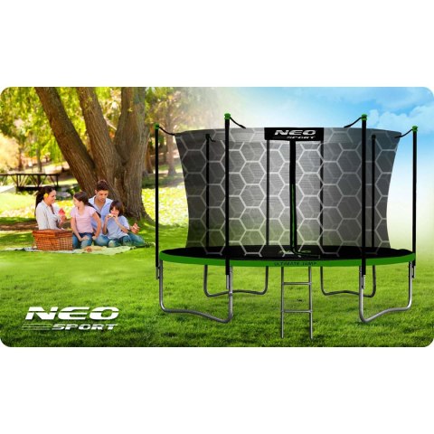 Trampolina ogrodowa 13ft/404cm z siatką wewnętrzną i drabinką Neo-Sport Neo-Sport Trampolina ogrodowa 13ft/404cm z siatką wewnętrzną i drabinką Neo-Sport Neo-Sport