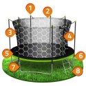 Trampolina ogrodowa 13ft/404cm z siatką wewnętrzną i drabinką Neo-Sport Neo-Sport