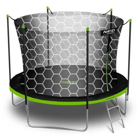 Trampolina ogrodowa 8ft/252cm z siatką wewnętrzną i drabinką Neo-Sport Neo-Sport Trampolina ogrodowa 8ft/252cm z siatką wewnętrzną i drabinką Neo-Sport Neo-Sport