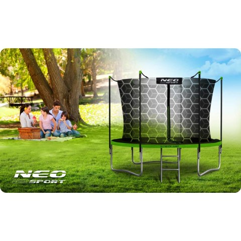 Trampolina ogrodowa 8ft/252cm z siatką wewnętrzną i drabinką Neo-Sport Neo-Sport Trampolina ogrodowa 8ft/252cm z siatką wewnętrzną i drabinką Neo-Sport Neo-Sport