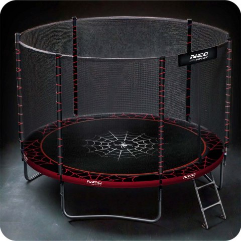 Trampolina ogrodowa 8ft/252cm z siatką zewnętrzną i drabinką Neo-Sport Neo-Sport Trampolina ogrodowa 8ft/252cm z siatką zewnętrzną i drabinką Neo-Sport Neo-Sport