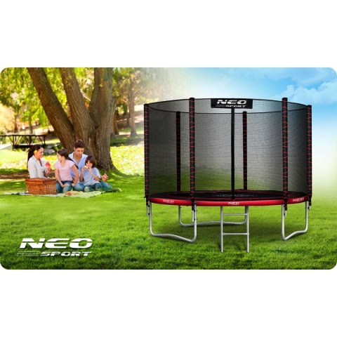 Trampolina ogrodowa 8ft/252cm z siatką zewnętrzną i drabinką Neo-Sport Neo-Sport Trampolina ogrodowa 8ft/252cm z siatką zewnętrzną i drabinką Neo-Sport Neo-Sport