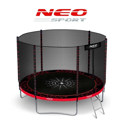 Trampolina ogrodowa 8ft/252cm z siatką zewnętrzną i drabinką Neo-Sport Neo-Sport Trampolina ogrodowa 8ft/252cm z siatką zewnętrzną i drabinką Neo-Sport Neo-Sport