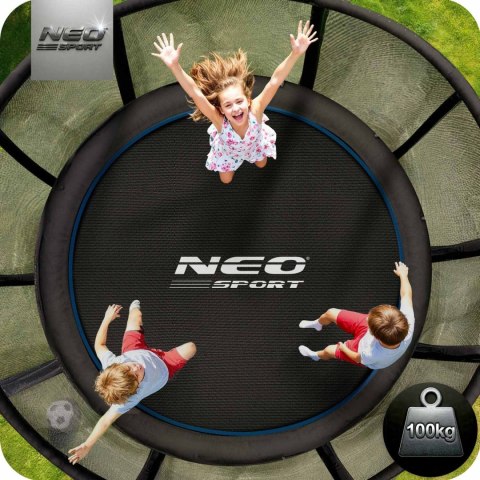 Trampolina ogrodowa 8ft/252cm z siatką zewnętrzną i drabinką Neo-Sport Neo-Sport Trampolina ogrodowa 8ft/252cm z siatką zewnętrzną i drabinką Neo-Sport Neo-Sport