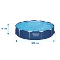 Basen ogrodowy stelażowy 366 x 76 cm 16w1 Bestway 56681 Bestway