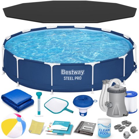 Basen ogrodowy stelażowy 366 x 76 cm zestaw 15w1 Bestway 56681 Bestway Basen ogrodowy stelażowy 366 x 76 cm zestaw 15w1 Bestway 56681 Bestway