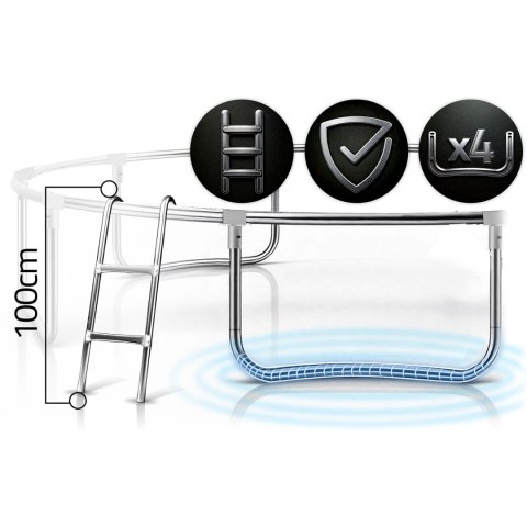 Trampolina ogrodowa 13ft/404cm z siatką wewnętrzną i drabinką Neo-Sport Neo-Sport Trampolina ogrodowa 13ft/404cm z siatką wewnętrzną i drabinką Neo-Sport Neo-Sport